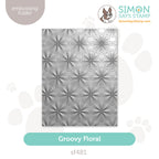 Simon Says Stamp Embossing Folder Groovy Floral sf481