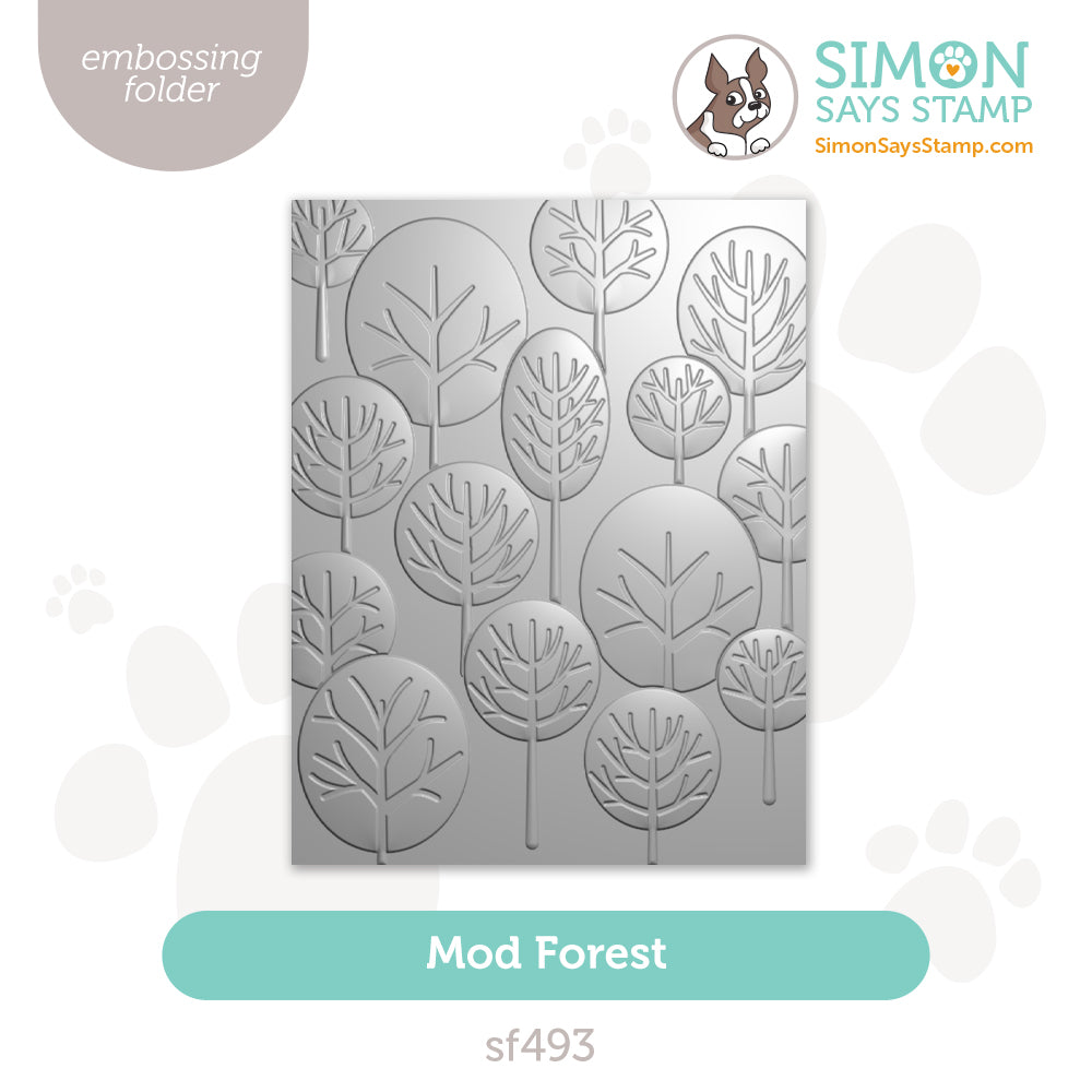 Simon Says Stamp Embossing Folder Mod Forest sf493 STAMPtember