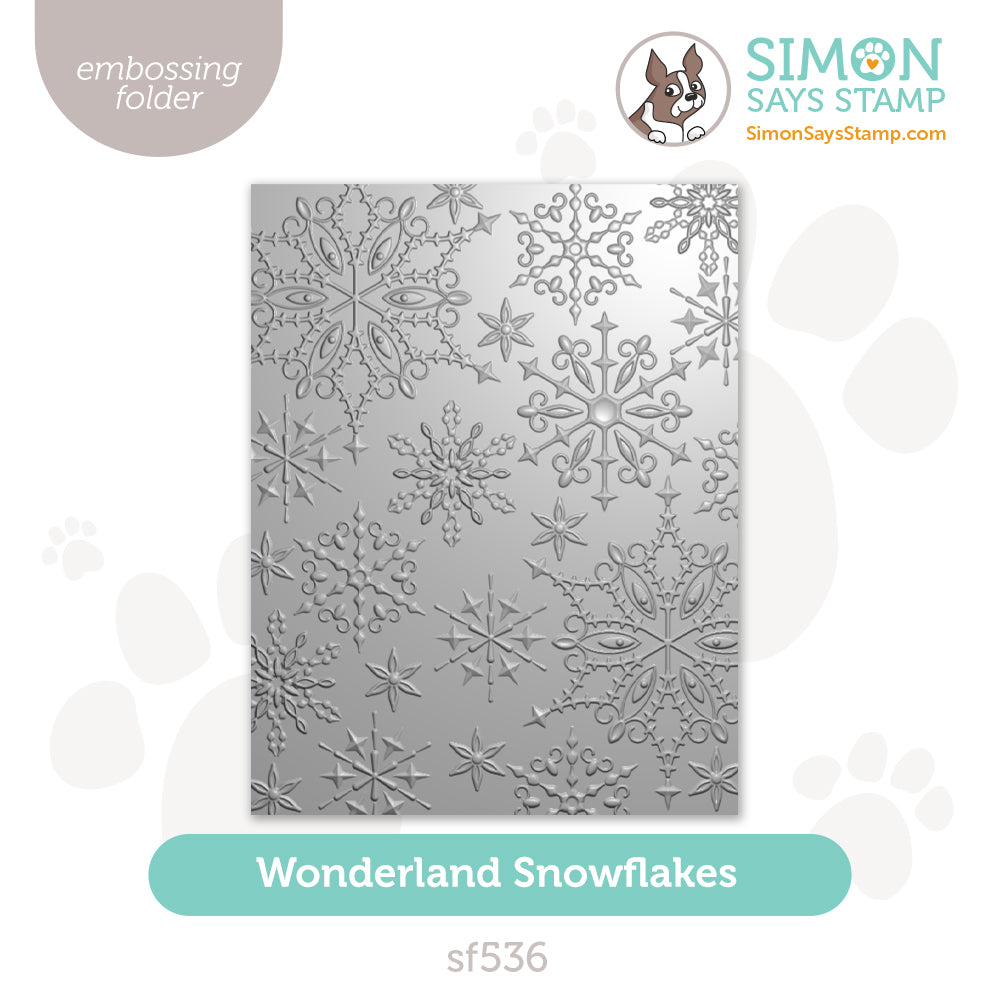 Simon Says Stamp Embossing Folder Wonderland Snowflakes sf536 Heart to Heart