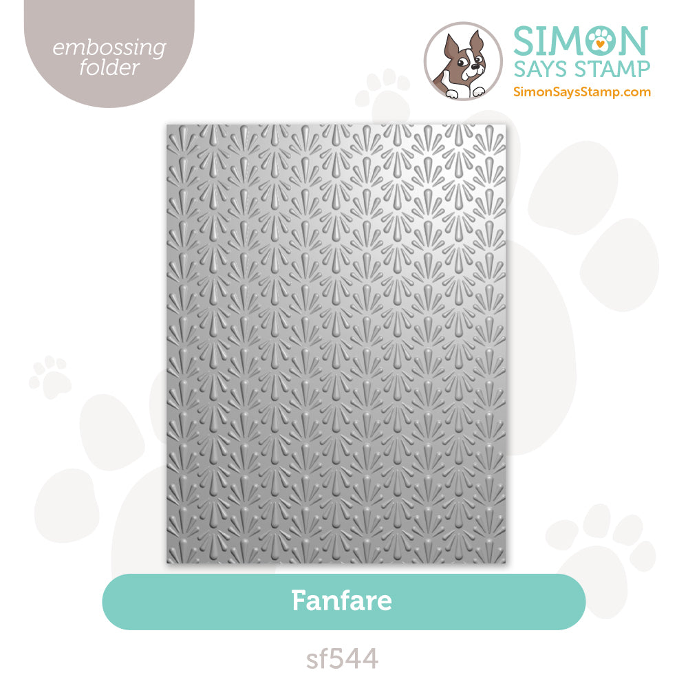 Simon Says Stamp Embossing Folder Fanfare sf544 Beautiful Moments