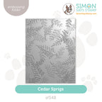 Simon Says Stamp Embossing Folder Cedar Sprigs sf548 Heart to Heart