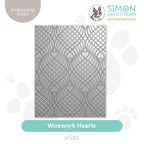 Simon Says Stamp Embossing Folder Wirework Hearts sf583 Heart to Heart
