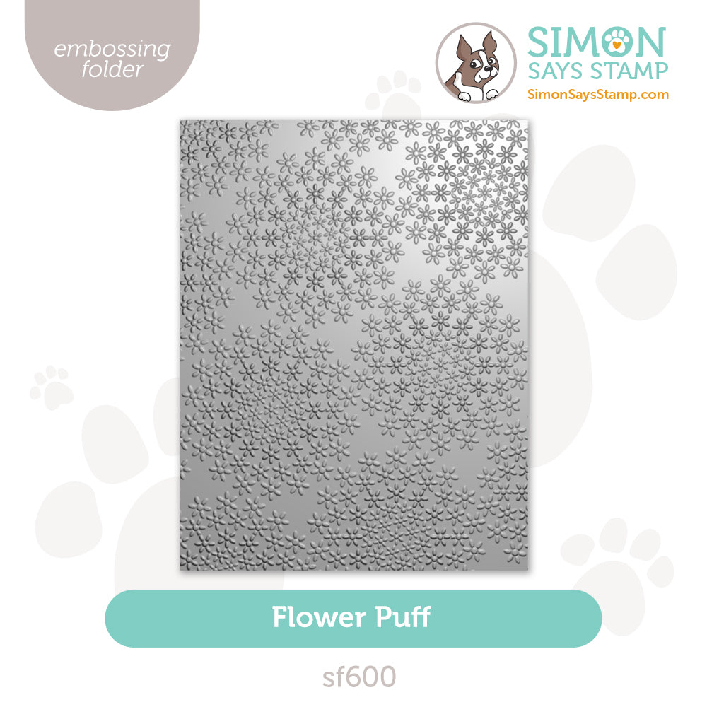 Simon Says Stamp Embossing Folder Flower Puff sf600 Every Happiness