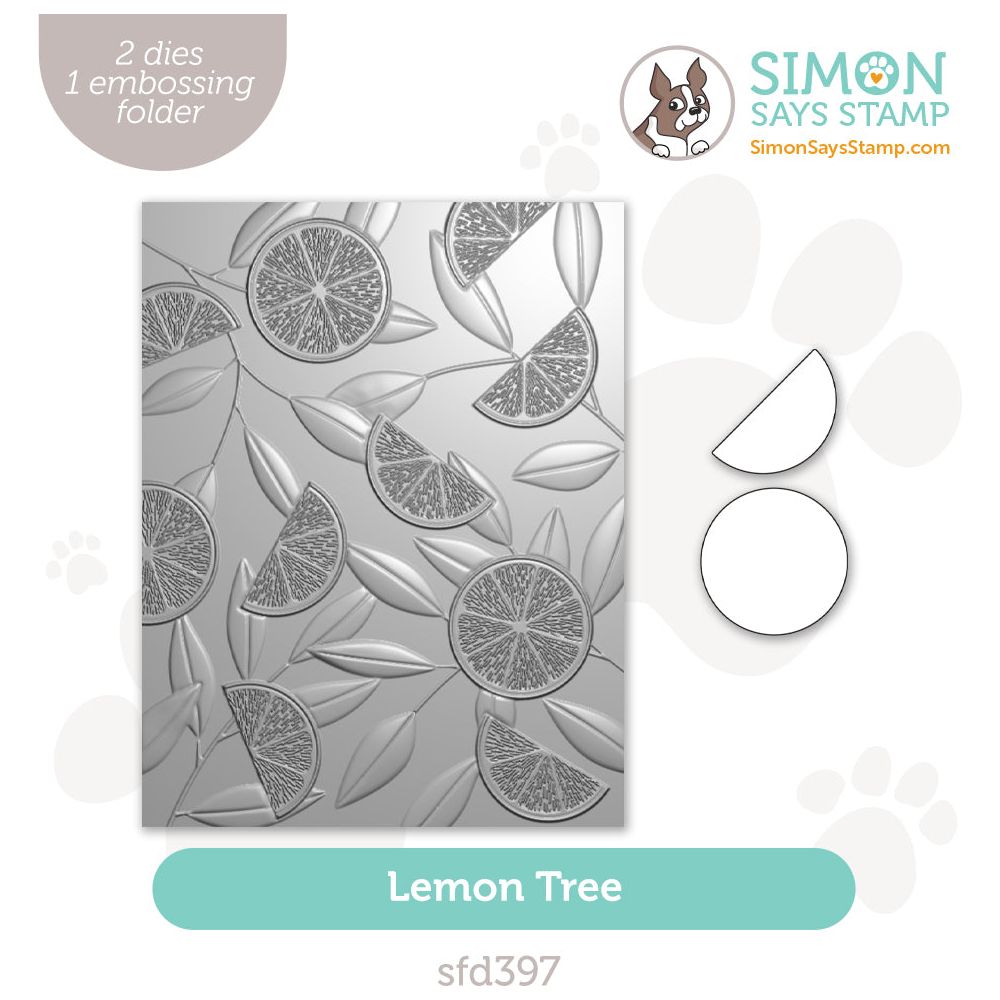 Simon Says Stamp Embossing Folder And Cutting Dies Lemon Tree sfd397 Sunny Vibes