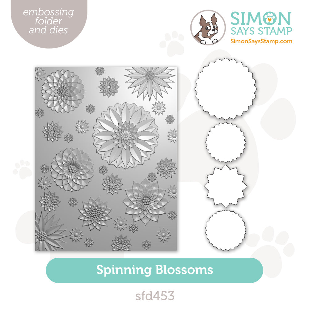 Simon Says Embossing Folders and Cutting Dies Spinning Blossoms sfd453 DieCember