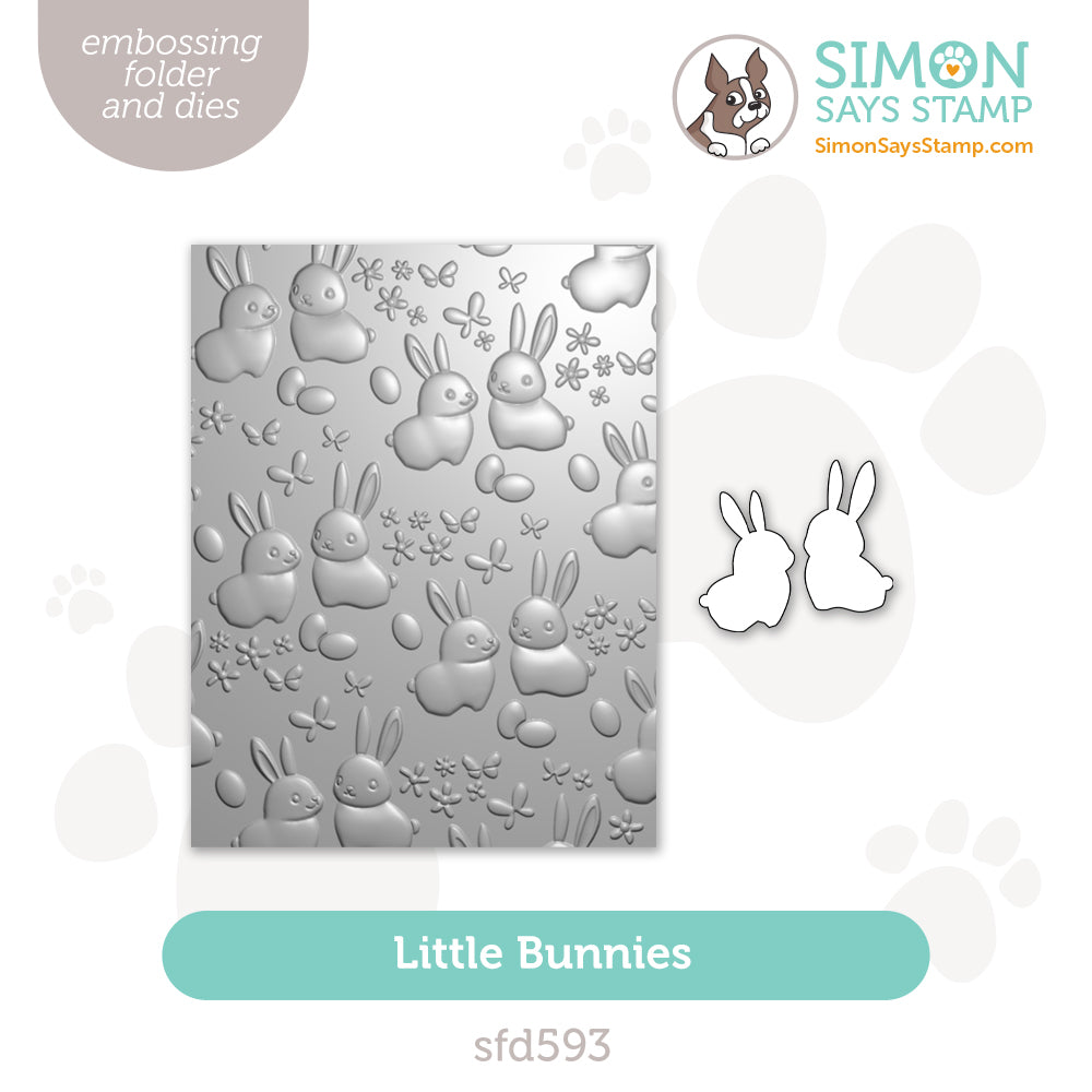 Simon Says Stamp Embossing Folder and Cutting Dies Little Bunnies sfd593 Beautiful Moments