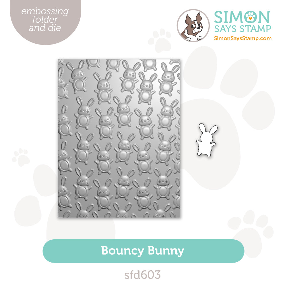 Simon Says Stamp Embossing Folder and Cutting Dies Bouncy Bunny sfd603 Beautiful Moments