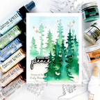 Tim Holtz Distress Embossing Glaze Frayed Burlap Ranger tde88134 Wishing You Peace Card | color-code:ALT02