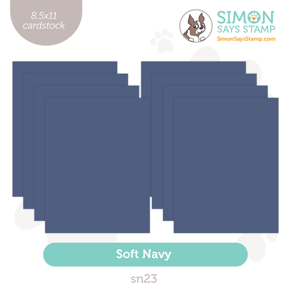 Simon Says Stamp Cardstock 100lb Soft Navy Blue SN23