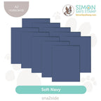 Simon Says Stamp Soft Navy A2 Side-Fold Scored Cards 100# 10 Pack sna2side