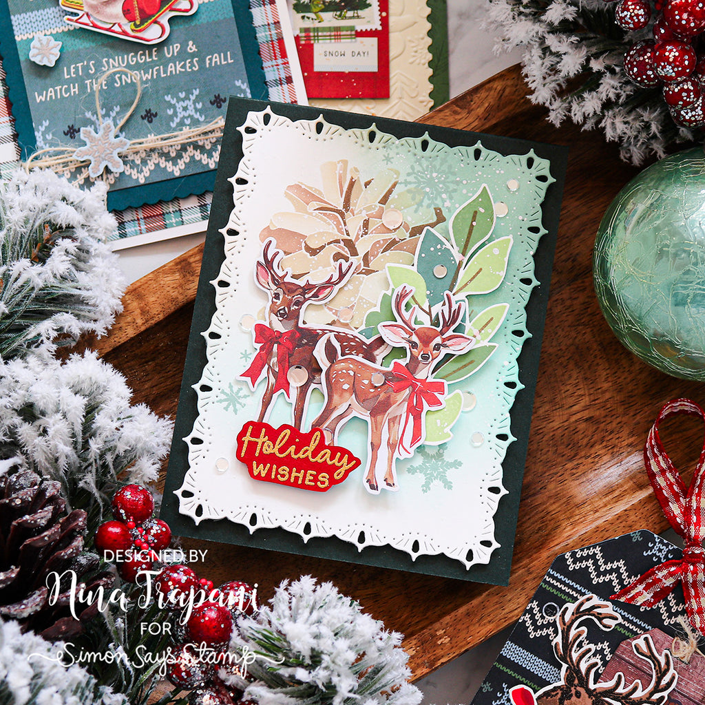 Simon Says Stamps and Dies Sparkle Season set1065ss Holiday Card