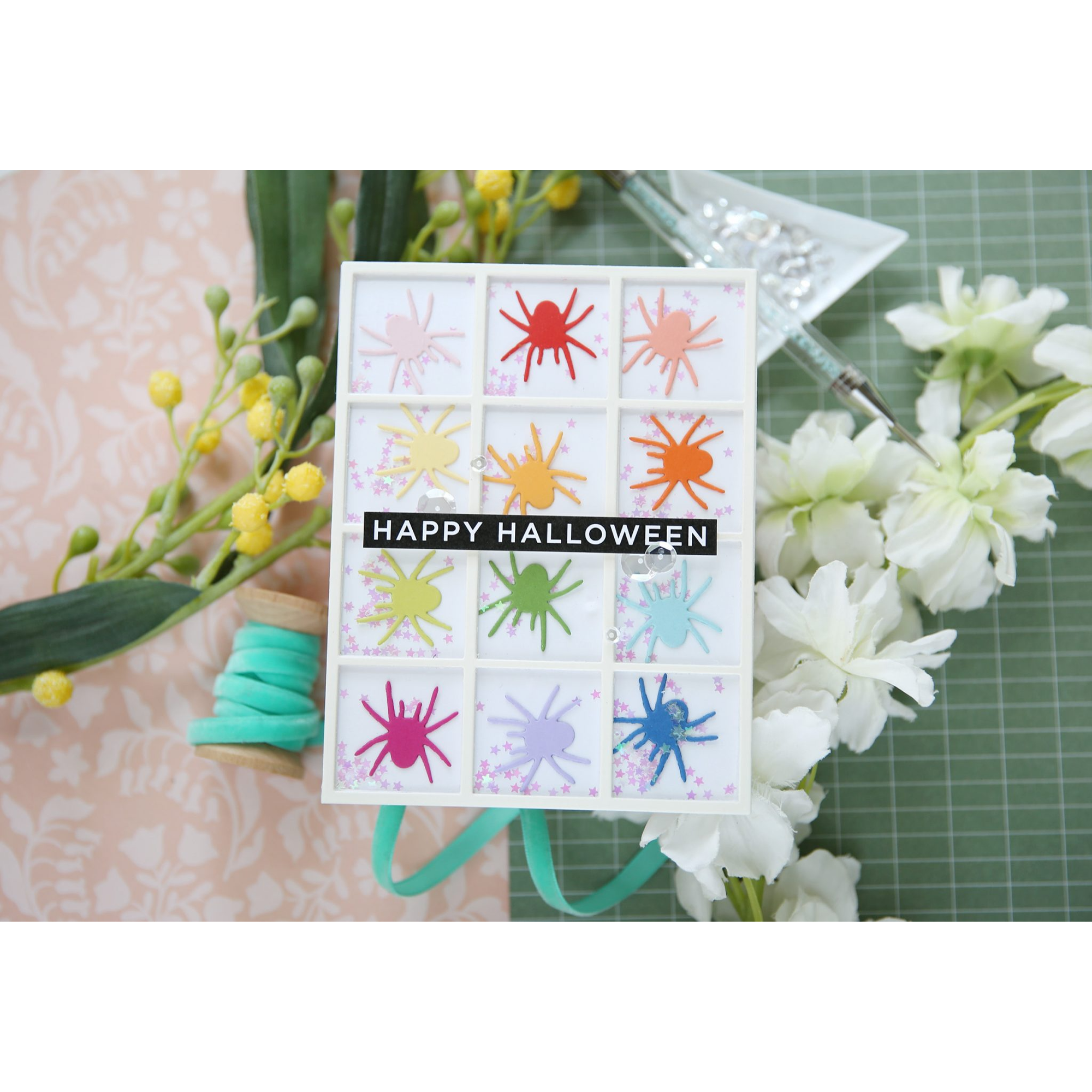 Simon Says Stamp Artwork Grid Plate Wafer Die s838 Stamptember Halloween Card | color-code:ALT02