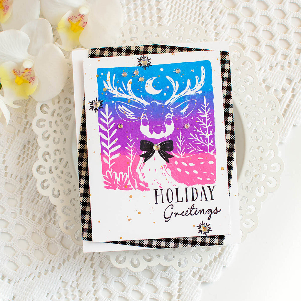 Simon Says Stamp Pawsitively Perfect Splatter Medium Gold st0188 Christmas Card | color-code:ALT03