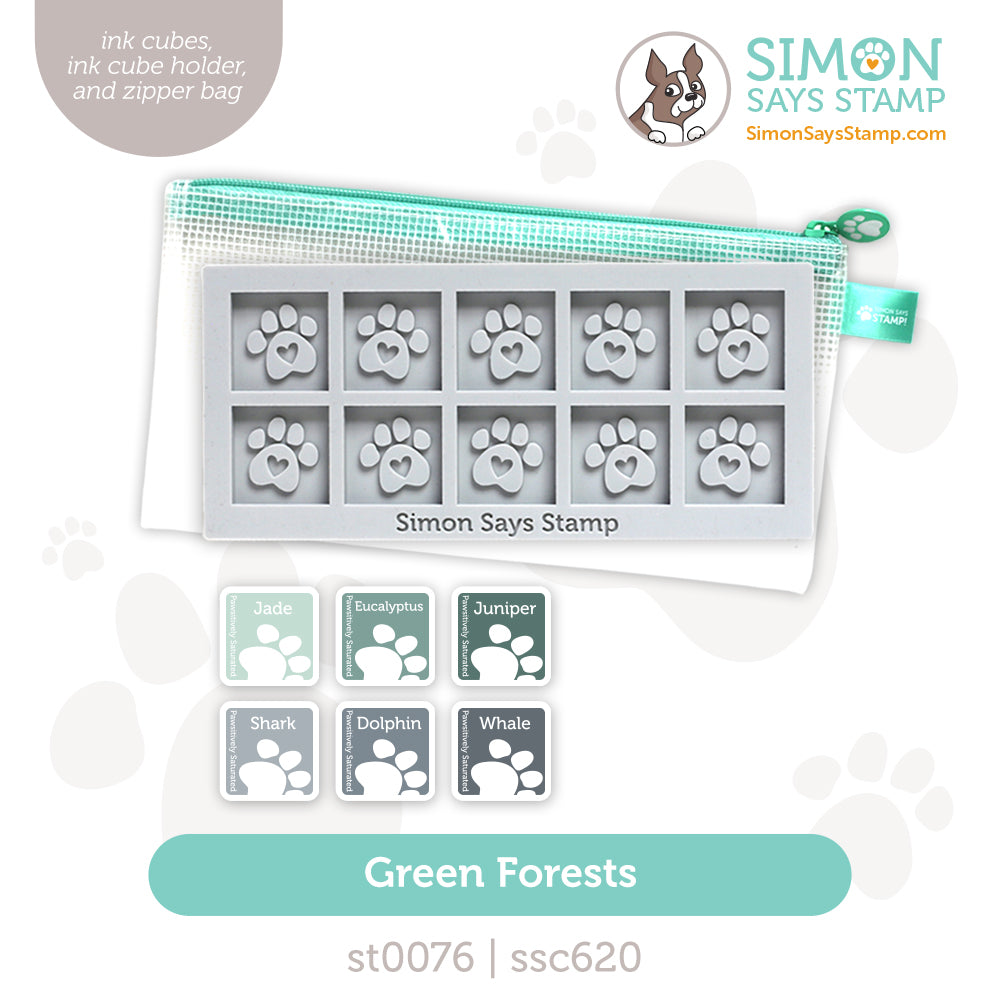 Simon Says Stamp Pawsitively Saturated Ink Cubes Green Forests and Re-Inkers ssc620set Every Happiness
