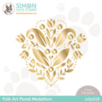 Simon Says Stamp Folk Art Floral Medallion Hot Foil Plate ssfp018 Dear Friend