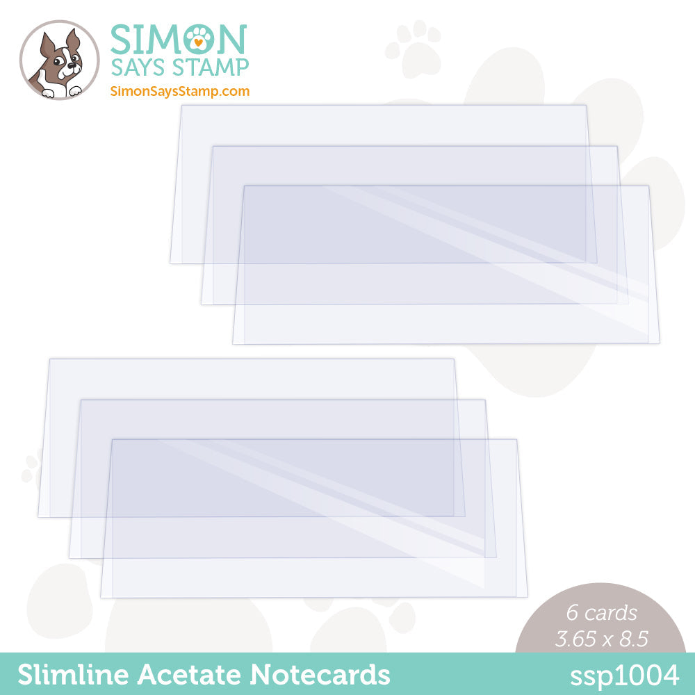 Simon Says Stamp SLIMLINE CLEAR ACETATE CARDS ssp1004