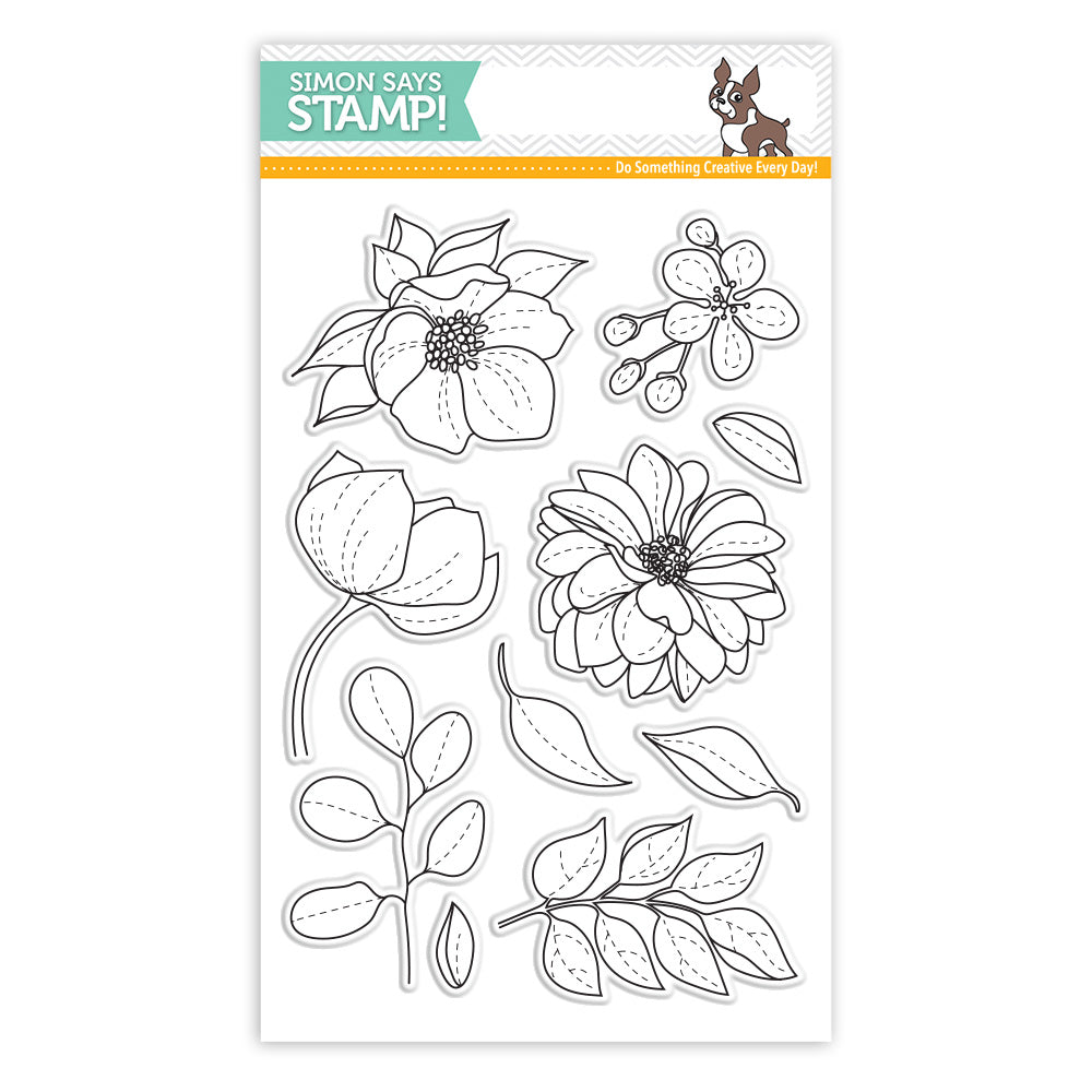 Simon Says Clear Stamps EVEN MORE Beautiful FLOWERS sss101814 *