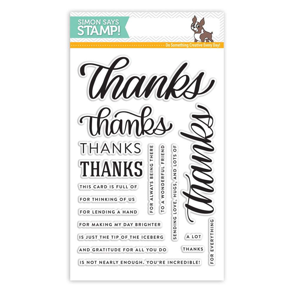 Simon Says Clear Stamps BIG THANKS WORDS sss101816 *