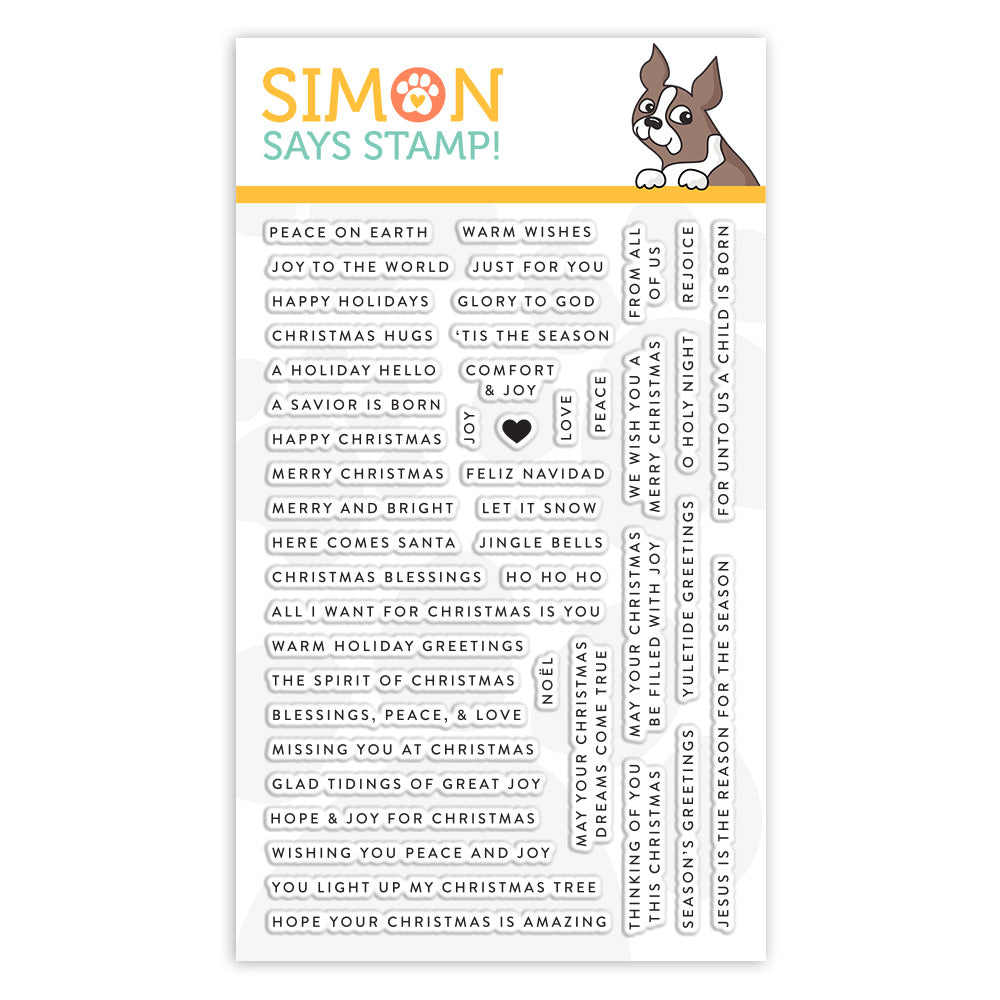 Simon Says Clear Stamps TINY WORDS CHRISTMAS sss101893