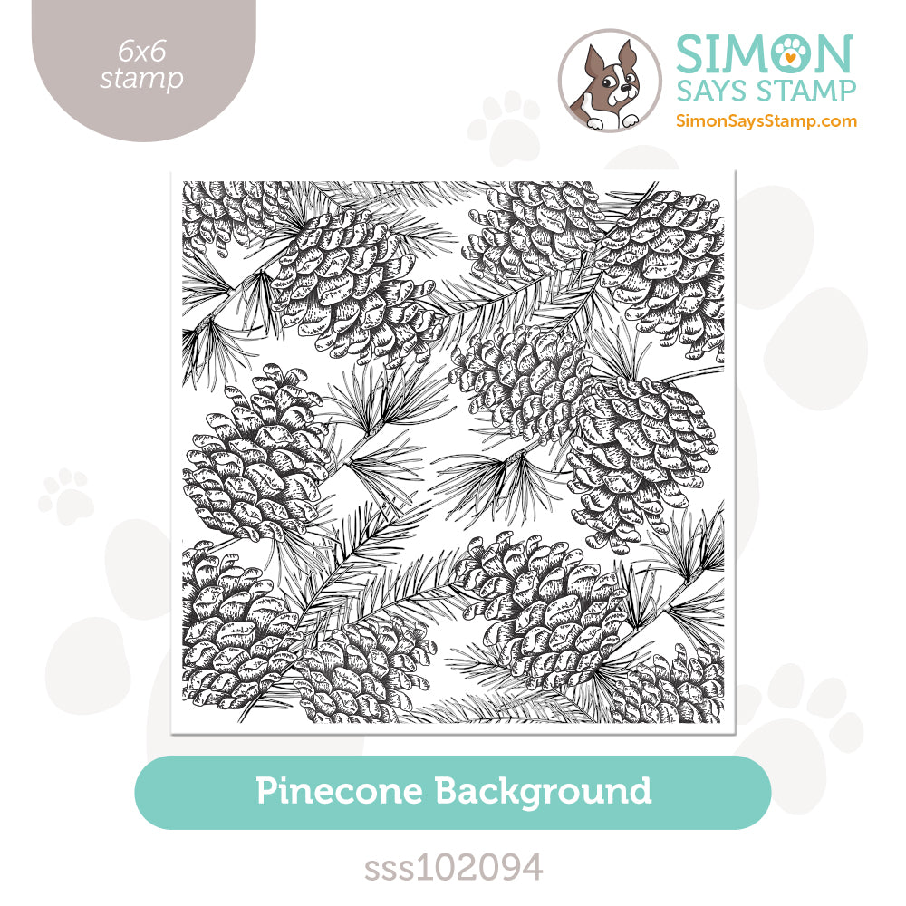 Simon Says Clear Stamp PINECONE BACKGROUND sss102094