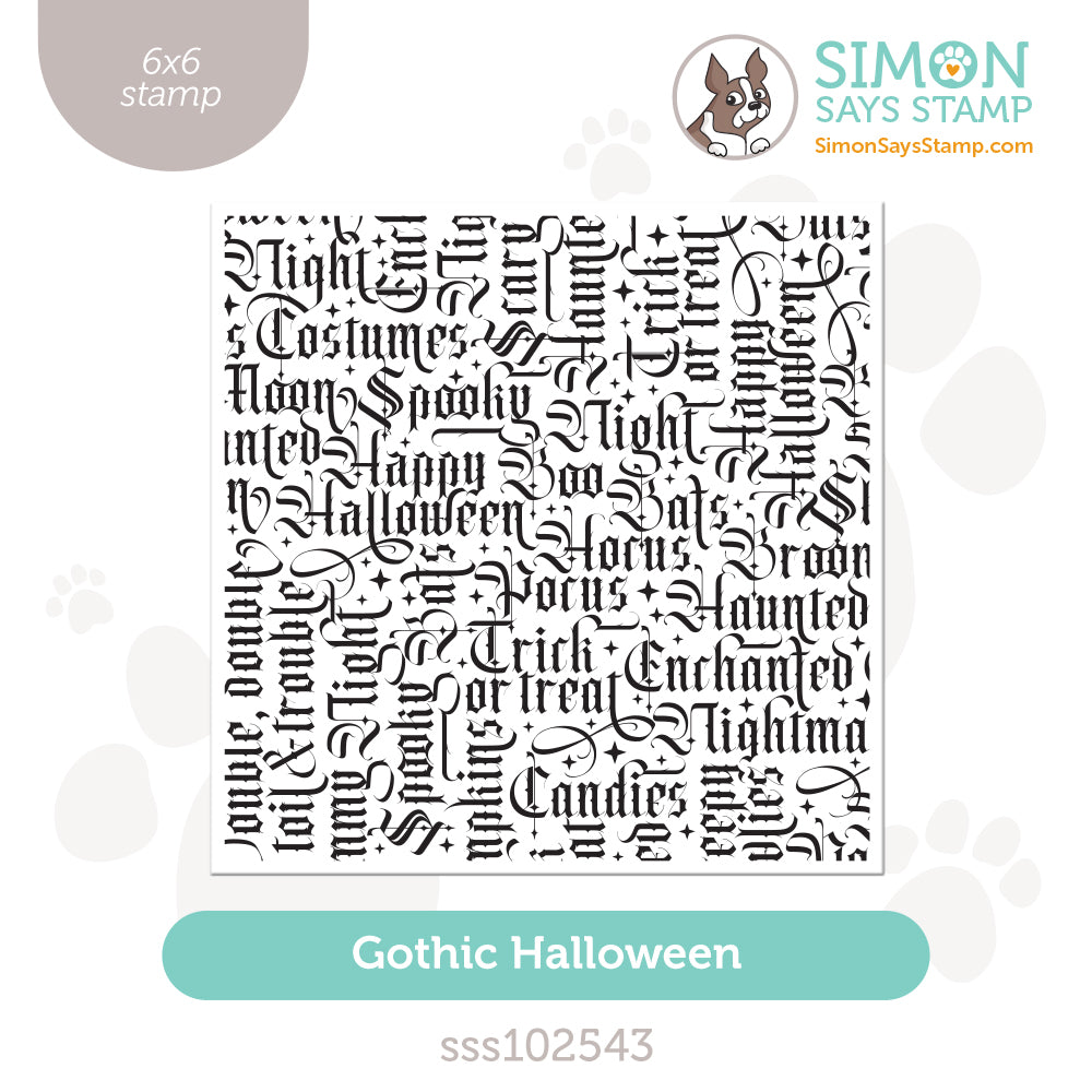 Simon Says Clear Stamp GOTHIC HALLOWEEN sss102543
