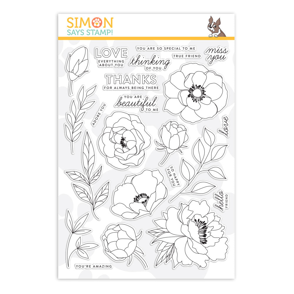 Simon Says Clear Stamps DELICATE FLOWERS sss201900 *