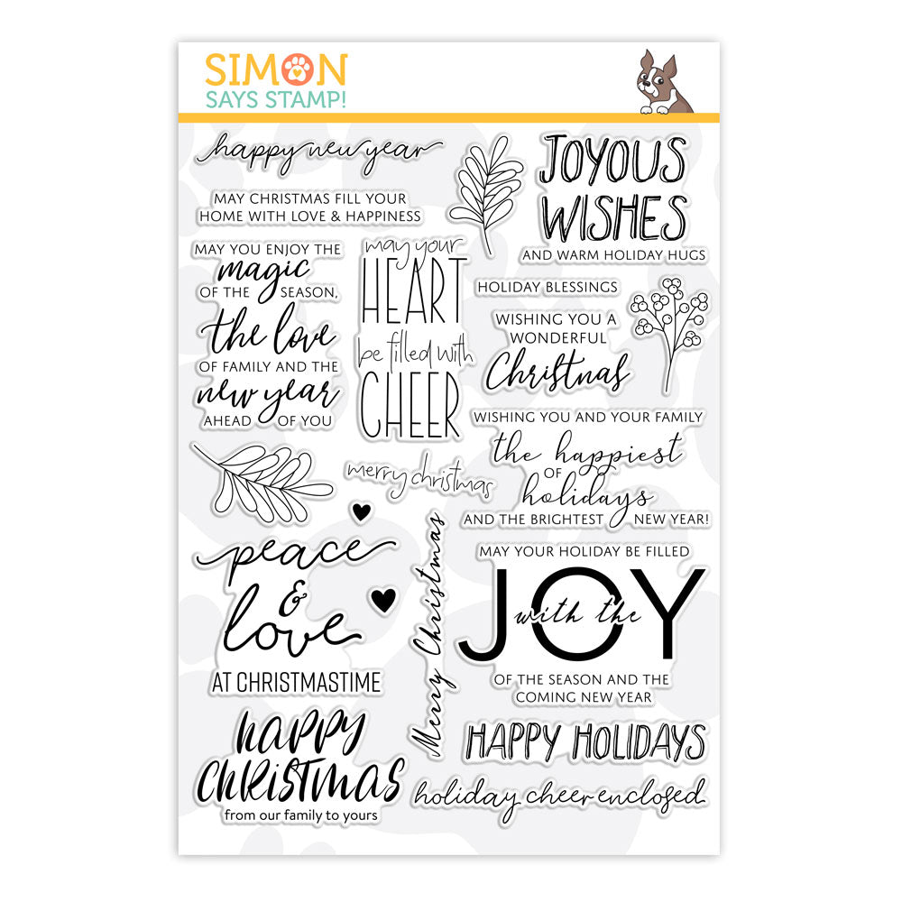 Simon Says Clear Stamps INSIDE CHRISTMAS GREETINGS sss202028
