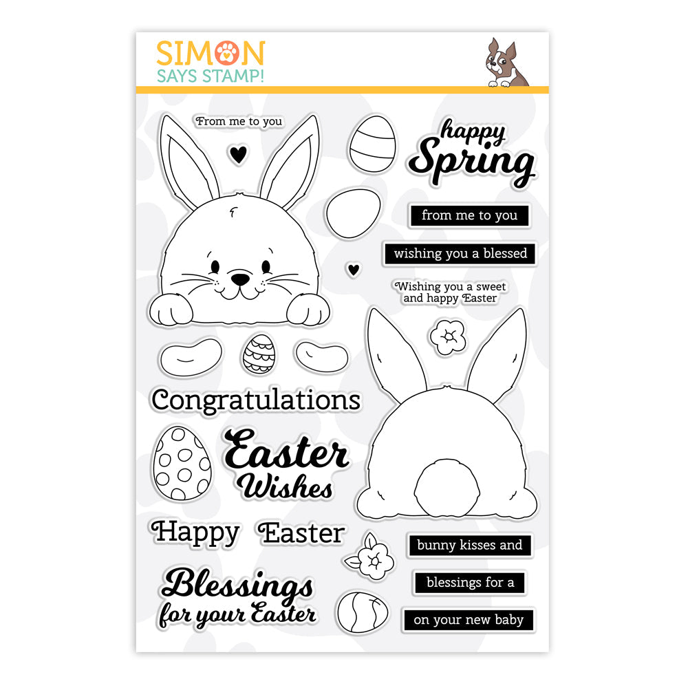Simon Says Clear Stamps BUNNY BUTT PEEK A BOO sss202109