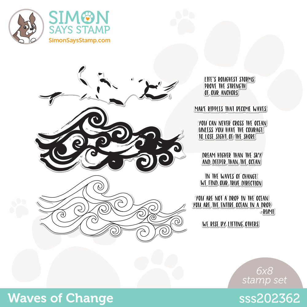 Simon Says Clear Stamps WAVES OF CHANGE sss202362 *