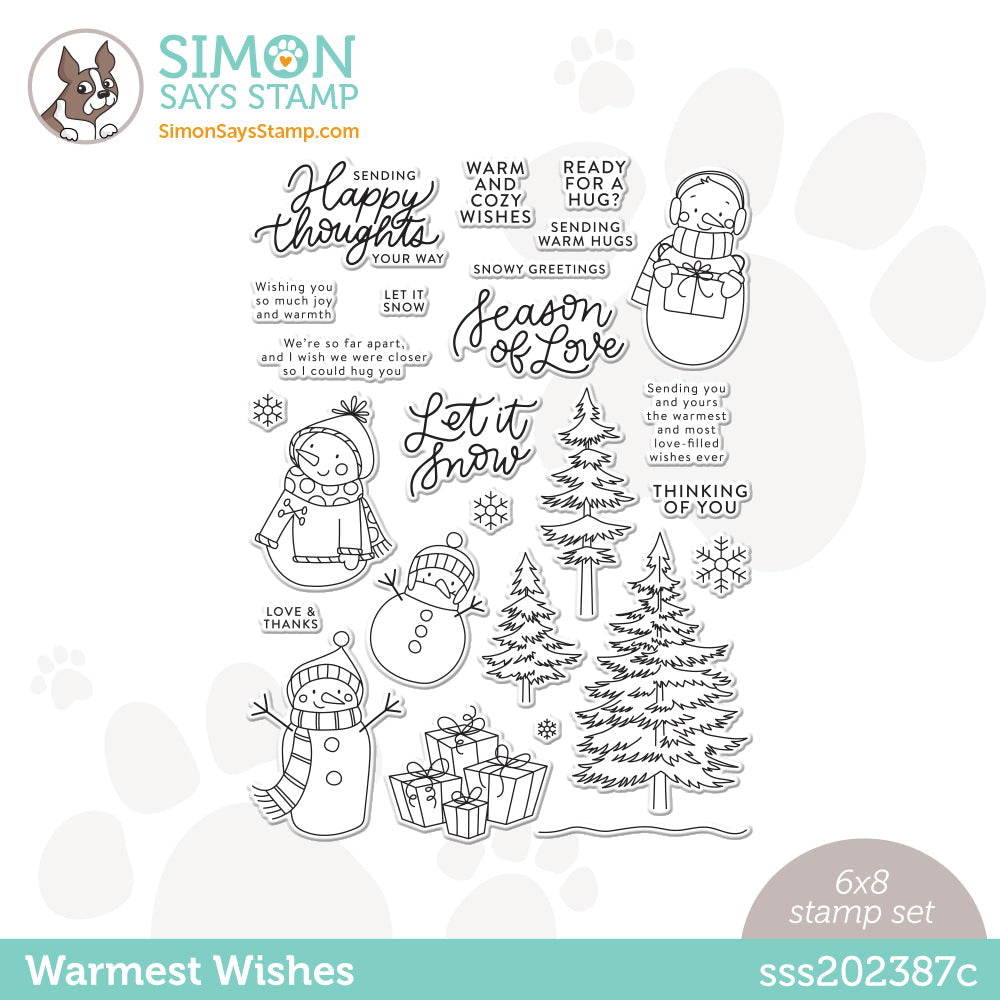 Simon Says Clear Stamps WARMEST WISHES sss202387c