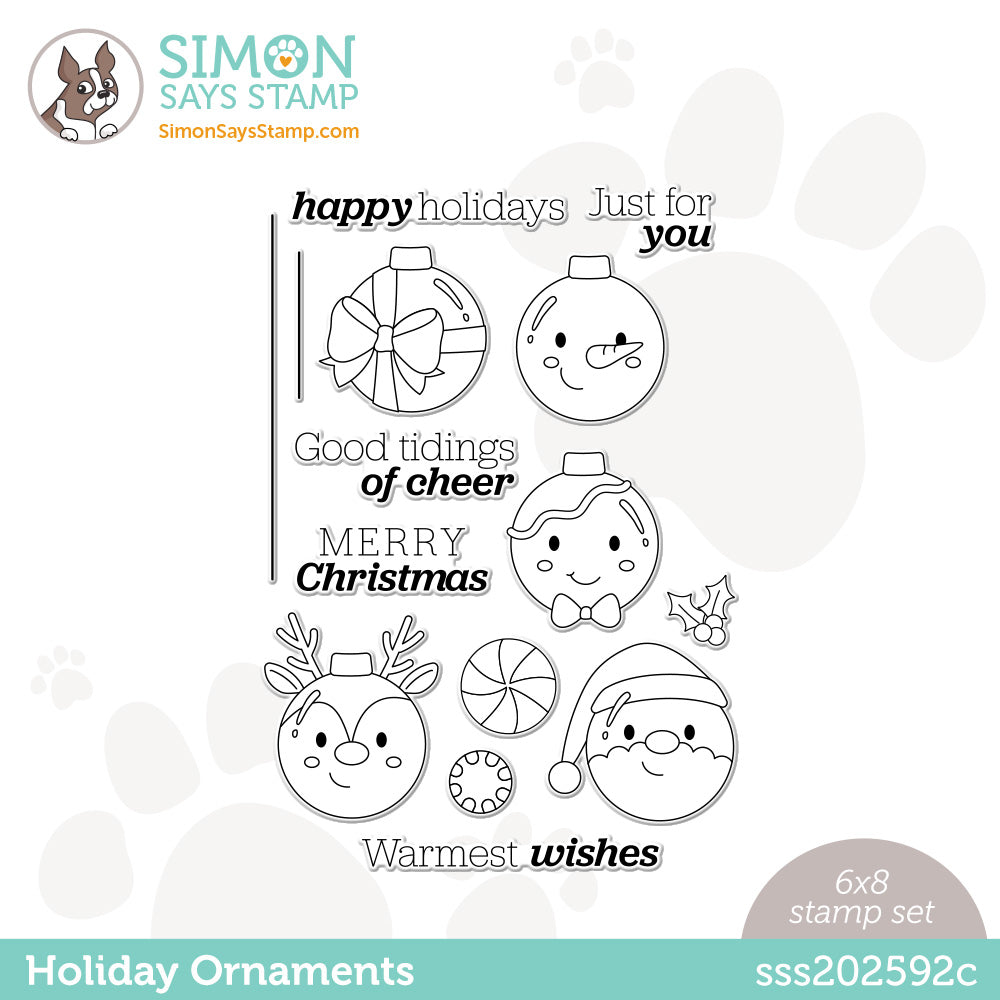 Simon Says Clear Stamps HOLIDAY ORNAMENTS sss202592c