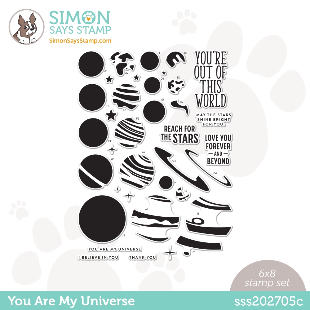 Simon Says Clear Stamps You Are My Universe sss202705c Out Of This World
