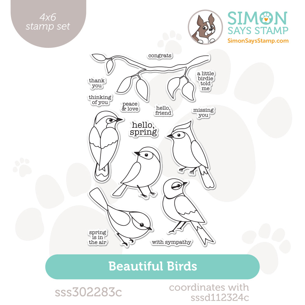 Simon Says Clear Stamps Beautiful BIRDS sss302283c