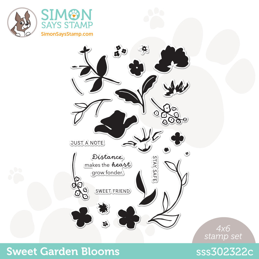 Simon Says Clear Stamps SWEET GARDEN BLOOMS sss302322c *