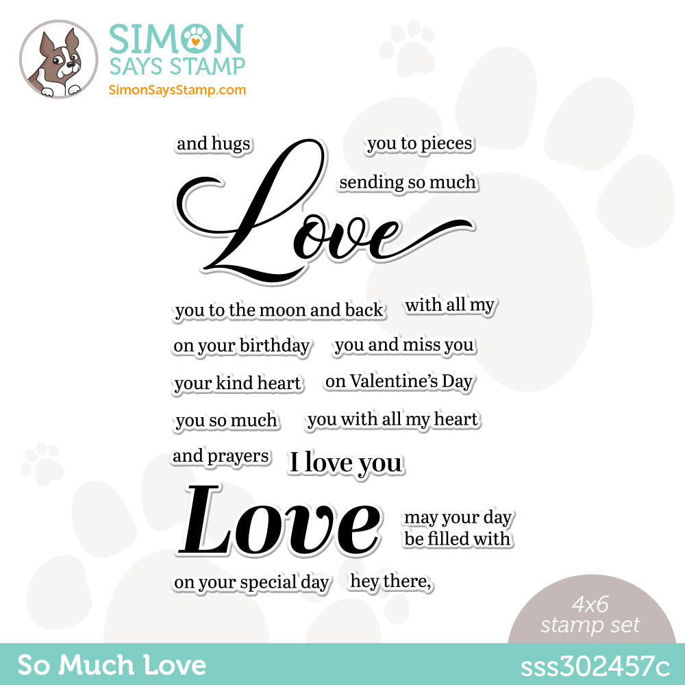 Simon Says Clear Stamps SO MUCH LOVE sss302457c *