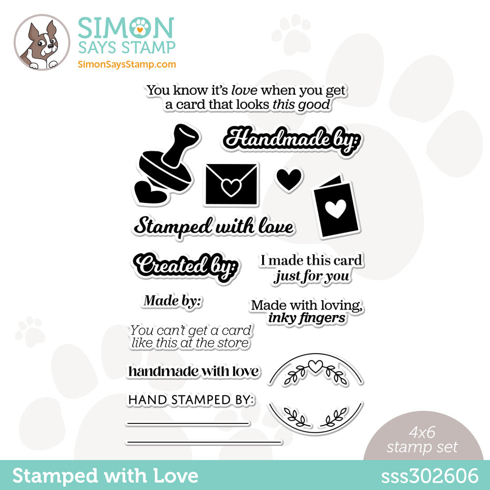 Simon Says Clear Stamps STAMPED WITH LOVE sss302606 Holiday Sparkle