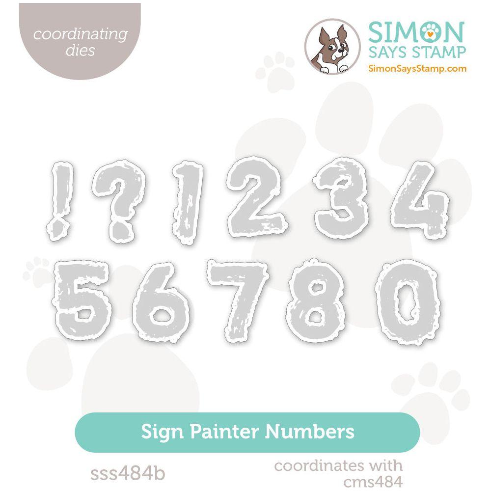 Simon Says Stamp Sign Painter Numbers Wafer Dies sss484b