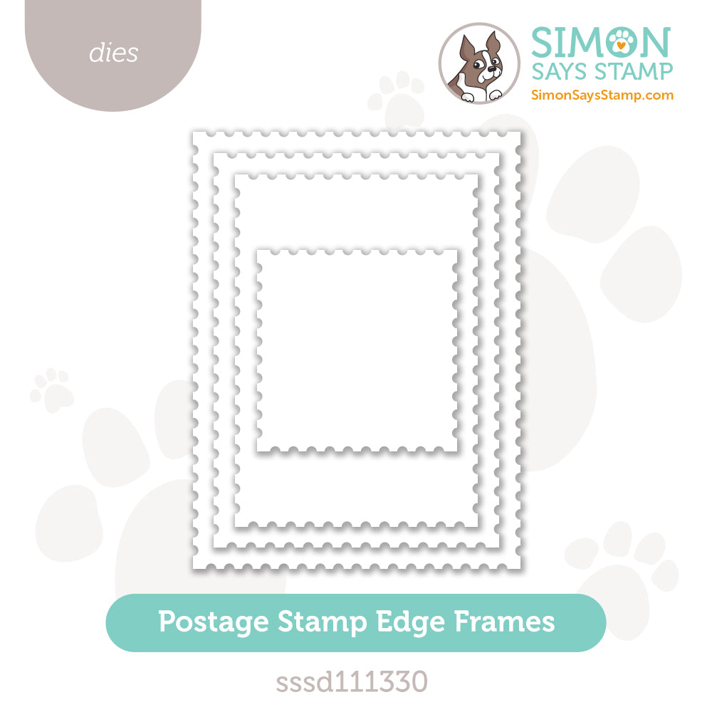 Simon Says Stamp Postage Stamp Edge Frames Wafer Dies SSSD111330