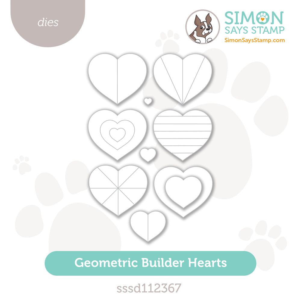 Simon Says Stamp Geometric Builders Hearts Wafer Dies sssd112367