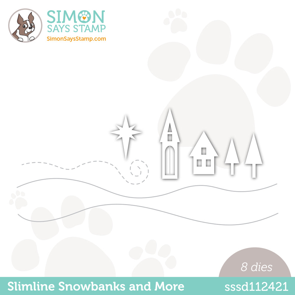 Simon Says Stamp Slimline Snowbanks Wafer Dies sssd112421