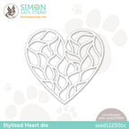 Simon Says Stamp STYLIZED HEART Wafer Dies sssd112501c