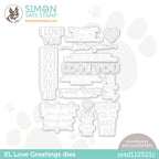 Simon Says Stamp XL LOVE GREETINGS Wafer Dies sssd112521c