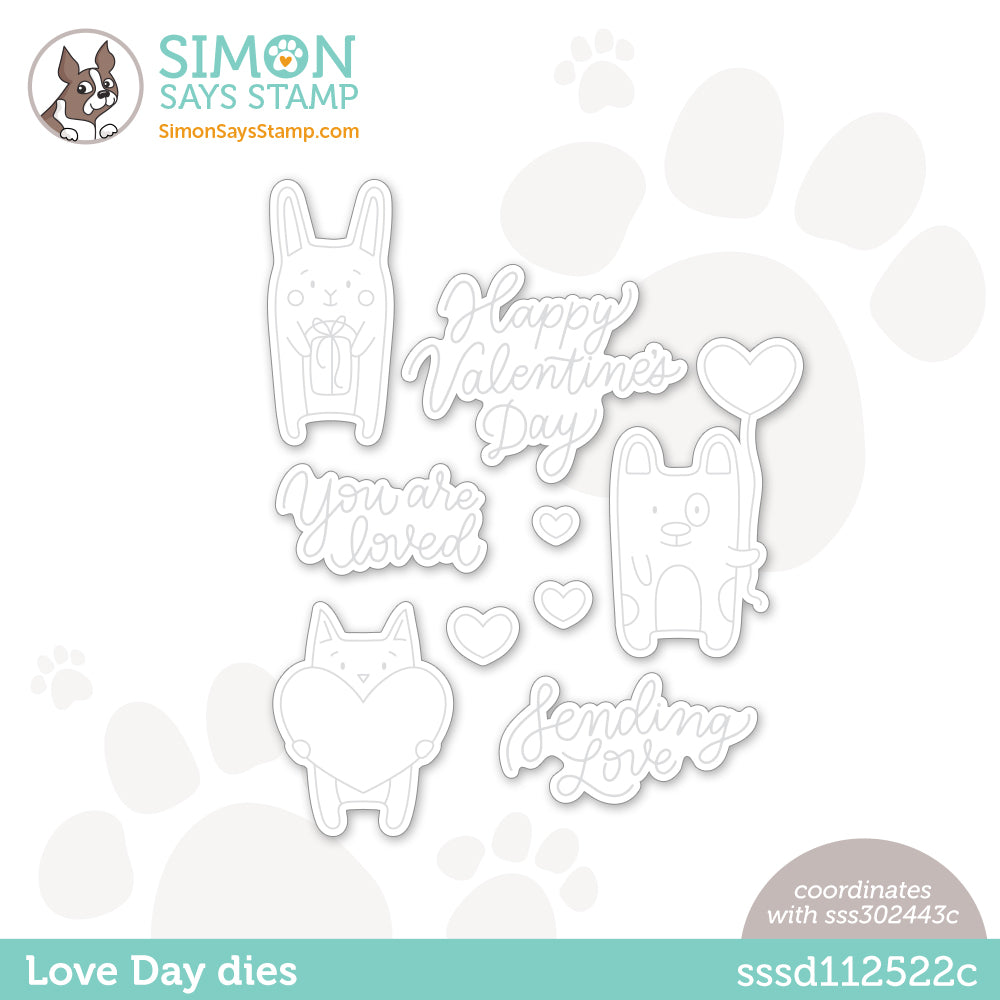 Simon Says Stamp LOVE DAY Wafer Dies sssd112522c