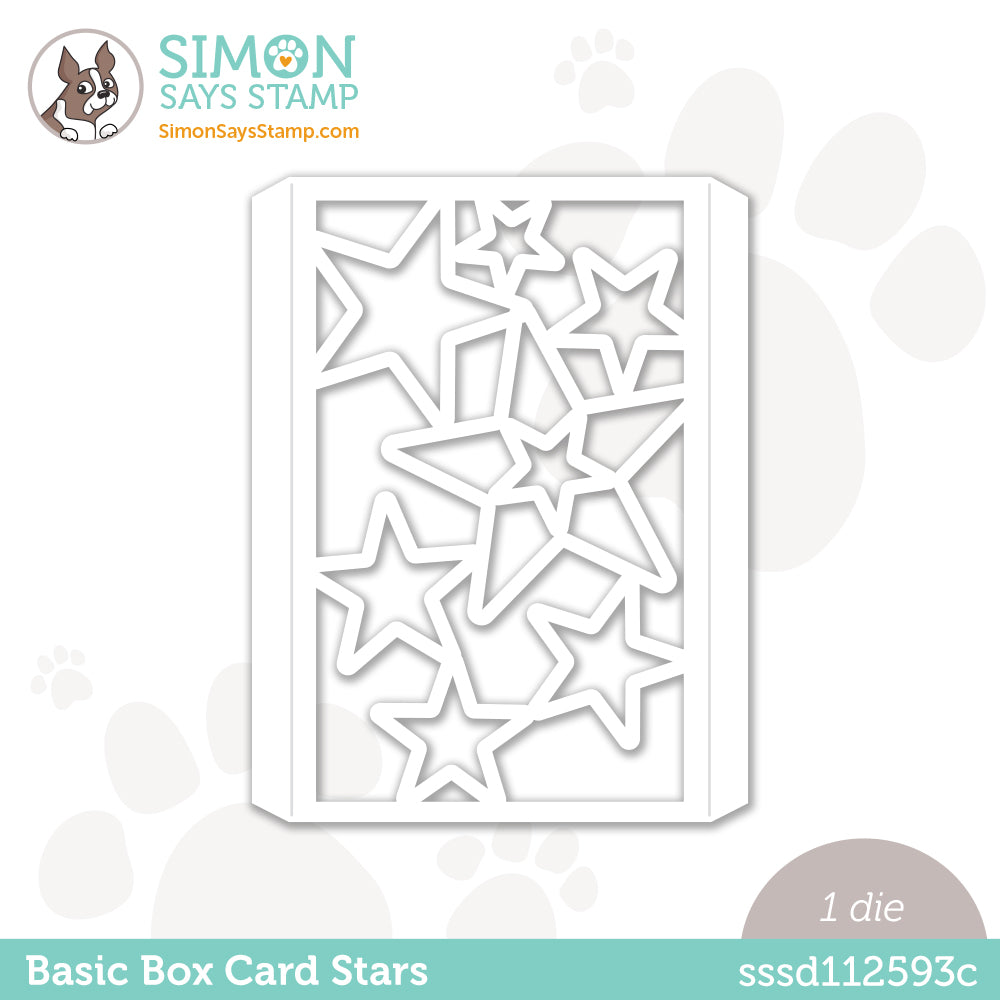 Simon Says Stamp BASIC BOX CARD STARS Wafer Dies sssd112593c *