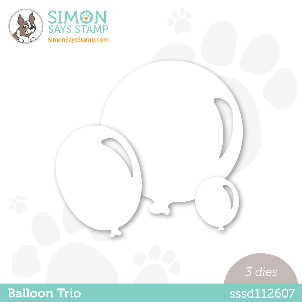 Simon Says Stamp BALLOON TRIO Wafer Dies sssd112607