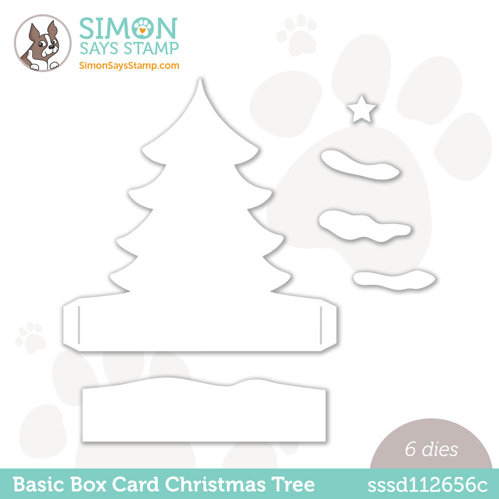 Simon Says Stamp BASIC BOX CARD CHRISTMAS TREE Wafer Dies sssd112656c *