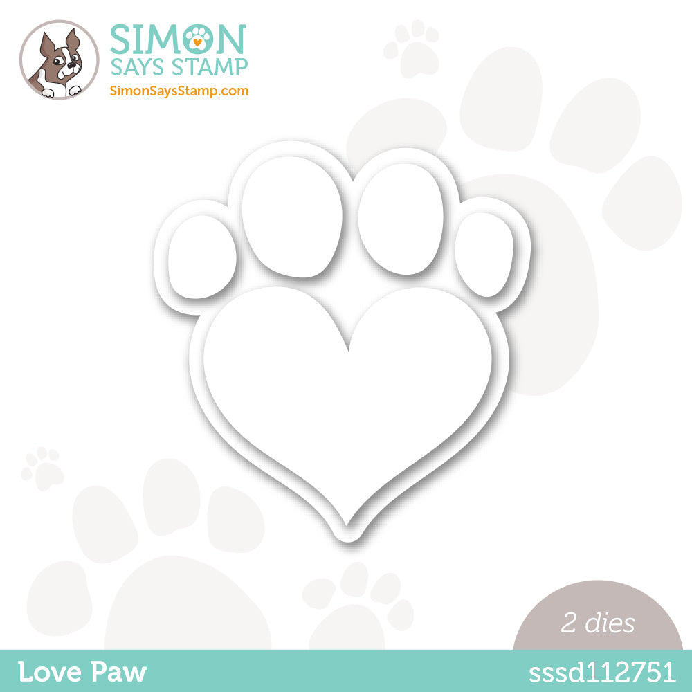 Simon Says Stamp LOVE PAW Wafer Die sssd112751 Hugs