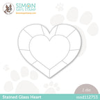 Simon Says Stamp STAINED GLASS HEART Wafer Die sssd112753 Hugs