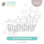 Simon Says Stamp Big Bold Birthday Wafer Dies sssd112880c Stamptember