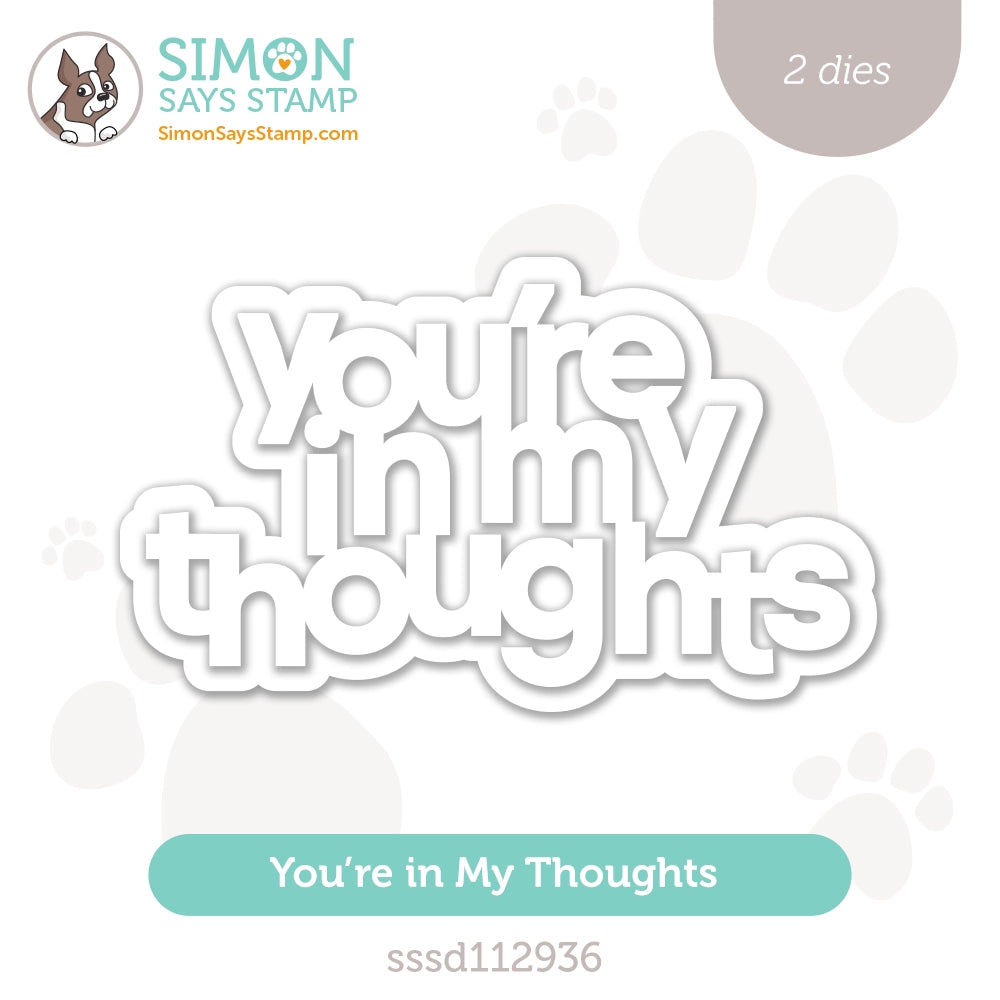 Simon Says Stamp You're In My Thoughts Wafer Dies sssd112936 Diecember